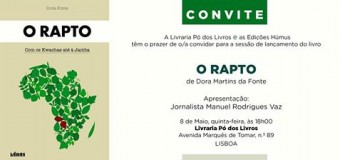 Lançamento do livro “O Rapto”, 8 de Maio