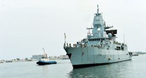 Marinheiros alemães e angolanos em manobras conjuntas