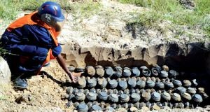 Milhares de minas removidas