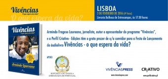 Lançamento do audiolivro “Vivências – O que espera da Vida?” de Armindo Laureano, 3 Fevereiro.