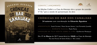 Apresentação da obra “Crónica do Bar dos Canalhas” – de Eduardo Água Boa – 17 Março