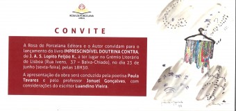Lançamento do livro “Imprescindível Doutrina Contra”, de Lopito Feijóo – 23 Junho – 18h30