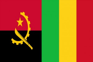 BANDEIRAS DAS REPÚBLICAS DE ANGOLA E DO MALI FOTO: CORTESIA DE NELSON MALAMBA