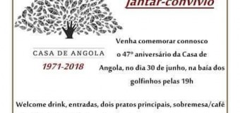 Jantar-convívio do 47º Aniversário da Casa de Angola – 30 Junho