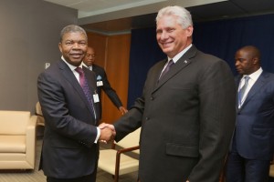 Nova Iorque: Presidente da República, João Lourenço , encontra-se com homólogo de Cuba, Miguel Díaz-Canel FOTO: PEDRO PARENTE