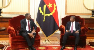 Presidente da República, João Lourenço (à dir.) recebe Primeiro-ministro de São Tomé e Príncipe, Jorge Bom Jesus FOTO: PEDRO PARENTE