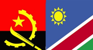 Bandeiras nacionais Angola e Namíbia FOTO: ROSARIO DOS SANTOS