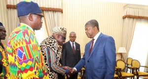 Presidente da República, João Lourenço, recebe corte do Rei do Kongo
FOTO: PEDRO PARENTE