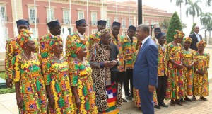 Presidente da República, João Lourenço, recebe corte do Rei do Kongo FOTO: PEDRO PARENTE