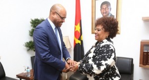 Ministra Carolina Cerqueira recebe em audiência Fernando Elísio Freire, Ministro de Estado de Cabo Verde FOTO: PEDRO PARENTE