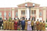 Presidente da República, João Lourenço, com membros da corte do rei do Kongo
FOTO: PEDRO PARENTE