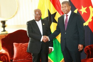 PRESIDENTE JOÃO LOURENÇO (À DIR) RECEBE HOMÓLOGO DO GANA, NANA ADDO DANKWA AKUFO-ADDO FOTO: FRANCISCO MIUDO