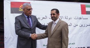 Secretário de Estado Salvador Rodrigues e o embaixador dos Emirados Árabes Unidos Khaleol Bem Ghleita FOTO: NELSON MALAMBA