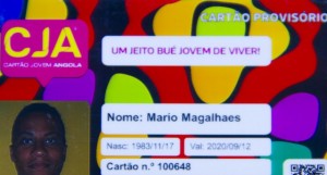 Cartão Jovem Angola "CJA". FOTO: NELSON MALAMBA