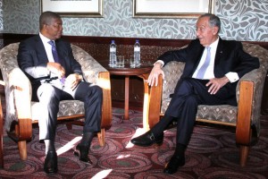 PRESIDENTE DA REPÚBLICA, JOÃO LOURENÇO (À ESQ.) REUNIDO COM HOMÓLOGO PORTUGUÊS, MARCELO DE SOUSA REBELO FOTO: GASPAR DOS SANTOS