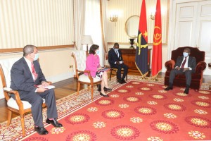 Presidente da República, João Lourenço, recebe embaixadora dos Estados Unidos em Angola, Nina Maria Fite FOTO: PEDRO PARENTE
