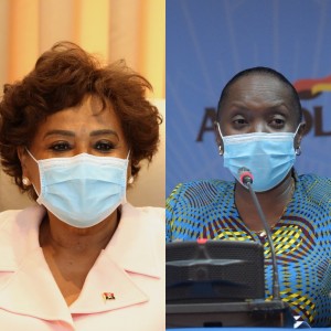 Conferência de Imprensa concedida por S. Excelências Ministra de Estado para a Área Social, Dra. Carolina Cerqueira, e Ministra da Saúde, Dra. Sílvia Lutucuta.